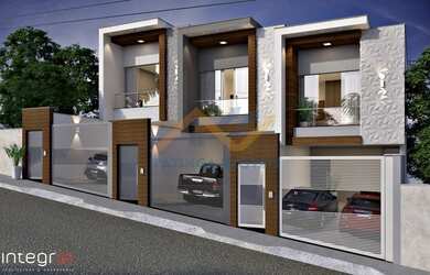 Imagem: A casa possui 3 Dormitórios, 2 Banheiros, 4 Vagas na garagem