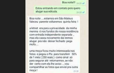 Imagem 5: Golpe em aluguel. 1 Banheiroe1 Dormitório