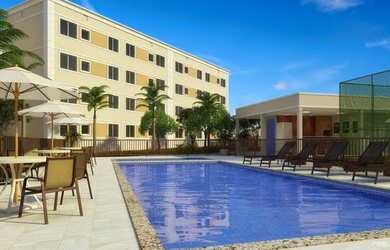 Imagem: O apartamento possui 2 Dormitórios, 1 Banheiro, 1 Vaga na garagem