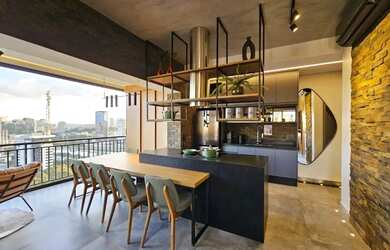 Imagem: O apartamento possui 1 Dormitório, 2 Banheiros, 1 Vaga na garagem