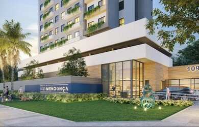 Imagem: O apartamento possui 1 Dormitório, 1 Banheiro, 1 Vaga na garagem