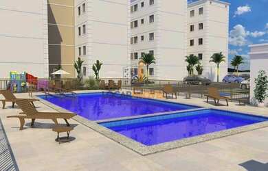 Imagem: O apartamento possui 2 Dormitórios, 1 Banheiro, 1 Vaga na garagem