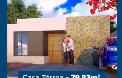 Imagem: A casa possui 3 Dormitórios, 2 Banheiros, 2 Vagas na garagem