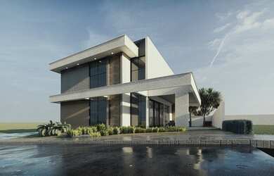 Imagem: A casa possui 4 Dormitórios, 4 Banheiros, 4 Vagas na garagem