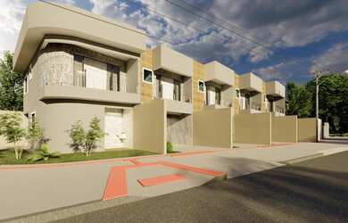 Imagem: A casa possui 2 Dormitórios, 1 Banheiro, 3 Vagas na garagem