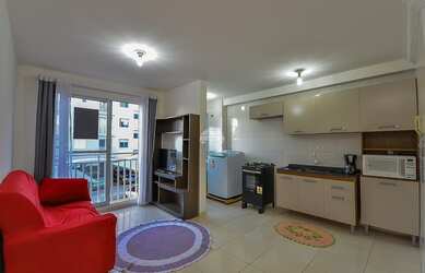 Imagem: O apartamento possui 2 Dormitórios, 1 Banheiro, 1 Vaga na garagem