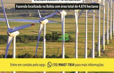 Imagem: A fazenda possui 4.870m² de Área e está localizado em Barra