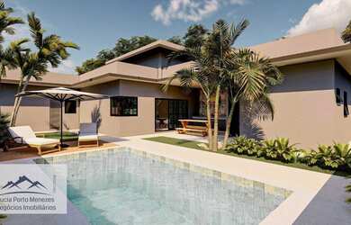 Imagem: A casa em condomínio possui 4 Dormitórios, 2 Banheiros, 5