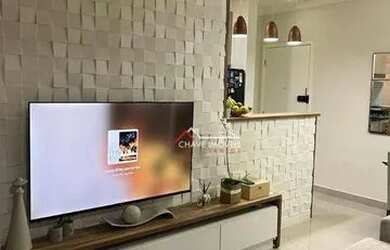 Imagem: O apartamento possui 1 Dormitório, 1 Banheiro, 1 Vaga na garagem