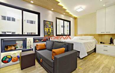 Imagem: O apartamento possui 1 Dormitório, 1 Banheiro, 27m² de Área