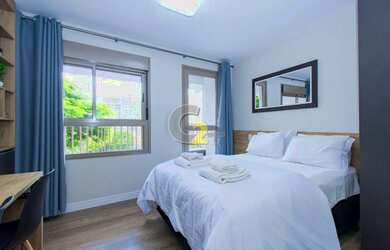 Imagem: O apartamento possui 1 Dormitório, 1 Banheiro, 26m² de Área