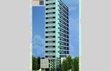 Imagem: O apartamento possui 1 Dormitório, 2 Banheiros, 1 Vaga na garagem