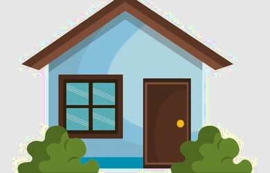 Imagem: Casa rebocada com janelas e portas novas em Itanhaém-SP (litoral