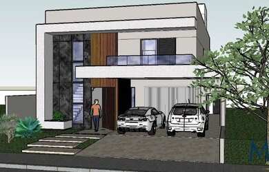 Imagem: A casa possui 3 Dormitórios, 5 Banheiros, 2 Vagas na garagem