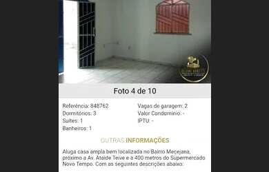 Imagem 3: Casa pra alugar no Mecejana