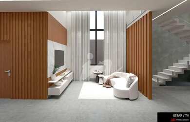 Imagem: A casa em condomínio possui 4 Dormitórios, 4 Banheiros, 4