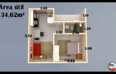 Imagem: A casa possui 2 Dormitórios, 2 Banheiros, 2 Vagas na garagem