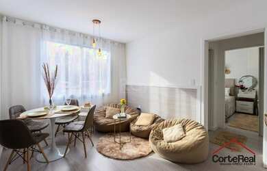 Imagem: O apartamento possui 1 Dormitório, 1 Banheiro e 39m² de Área