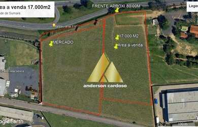Imagem: O terreno possui 17.000m² de Área e está localizado em Chácara
