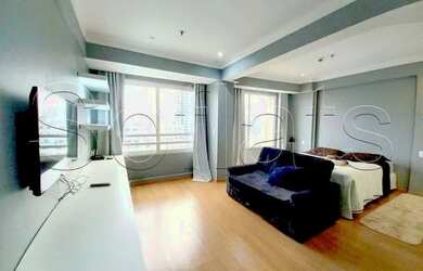 Imagem: O studio possui 1 Dormitório, 1 Banheiro, 1 Vaga na garagem