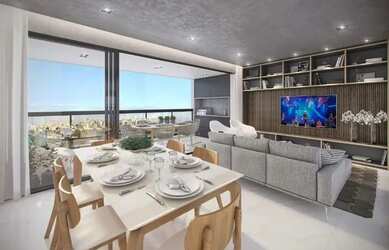 Imagem: O apartamento na cobertura possui 3 Dormitórios, 3 Banheiros