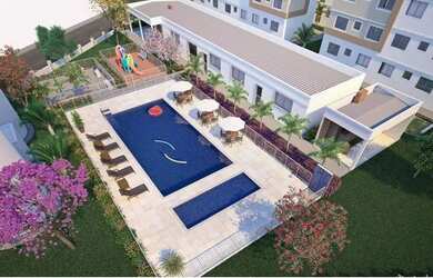 Imagem: O apartamento possui 2 Dormitórios, 1 Banheiro, 1 Vaga na garagem