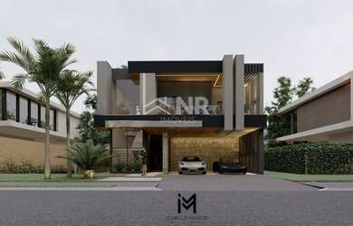 Imagem: A casa em condomínio possui 4 Dormitórios, 4 Banheiros, 2