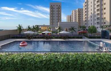 Imagem: O apartamento possui 1 Dormitório, 1 Banheiro, 1 Vaga na garagem