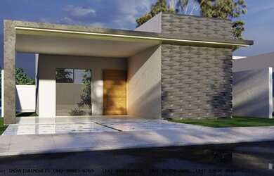 Imagem: A casa em condomínio possui 3 Dormitórios, 1 Banheiro, 2 Vagas