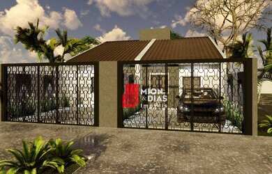 Imagem: A casa possui 2 Dormitórios, 1 Banheiro, 2 Vagas na garagem