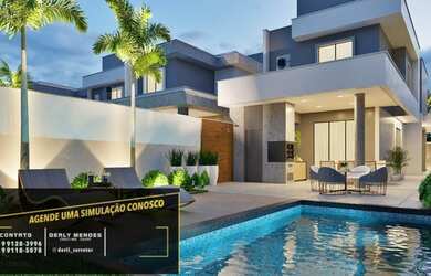 Imagem: A casa possui 3 Dormitórios, 3 Banheiros, 2 Vagas na garagem