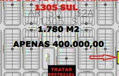 Imagem: O terreno possui 1.780m² de Área e está localizado em Plano