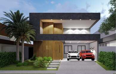 Imagem: A casa possui 3 Dormitórios, 5 Banheiros, 4 Vagas na garagem