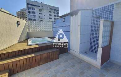 Imagem: O apartamento na cobertura possui 3 Dormitórios, 4 Banheiros