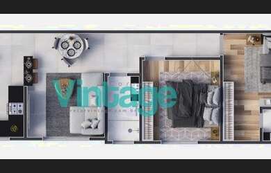 Imagem: O apartamento possui 2 Dormitórios, 2 Banheiros, 2 Vagas na