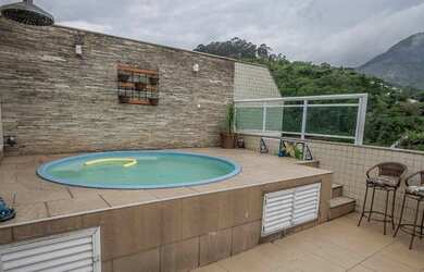 Imagem: O apartamento na cobertura possui 4 Dormitórios, 4 Banheiros