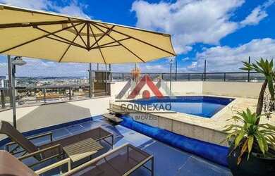 Imagem: O apartamento na cobertura possui 4 Dormitórios, 4 Banheiros