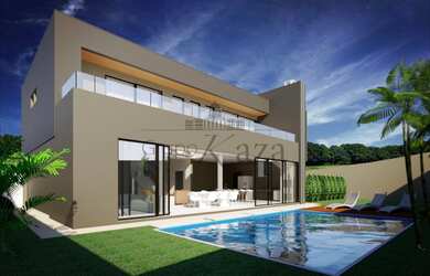 Imagem: A casa em condomínio possui 5 Dormitórios, 5 Banheiros, 4