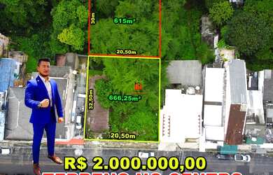 Imagem: O terreno e possui Dormitórios, Suítes, Banheiros, 666-0m²