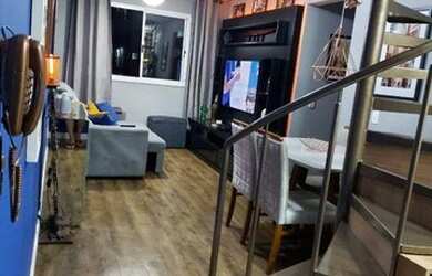 Imagem: O apartamento na cobertura possui 3 Dormitórios, 2 Banheiros