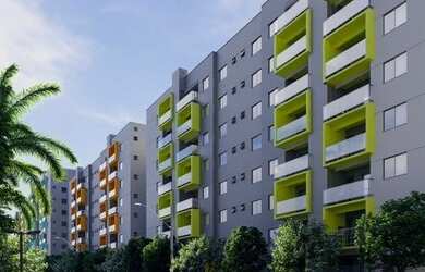 Imagem: O apartamento possui 2 Dormitórios, 1 Banheiro, 1 Vaga na garagem