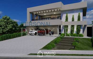 Imagem: A casa em condomínio possui 5 Dormitórios, 5 Banheiros, 3