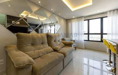 Imagem: O apartamento possui 1 Dormitório, 2 Banheiros, 1 Vaga na garagem