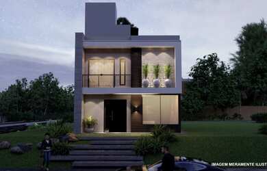 Imagem: A casa em condomínio possui 3 Dormitórios, 3 Banheiros, 2