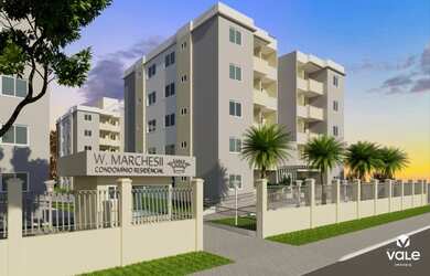 Imagem: O apartamento possui 2 Dormitórios, 1 Banheiro, 1 Vaga na garagem