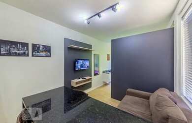 Imagem: O studio possui 1 Dormitório, 1 Banheiro, 1 Vaga na garagem