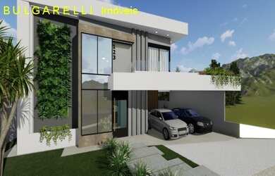 Imagem: A casa em condomínio possui 4 Dormitórios, 4 Banheiros, 4