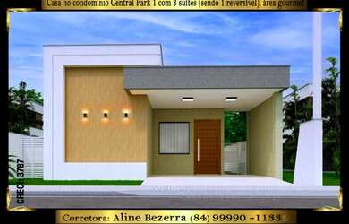 Imagem: A casa em condomínio possui 3 Dormitórios, 3 Banheiros e 120m²