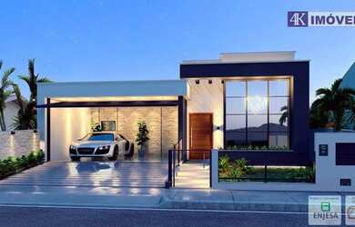 Imagem: A casa possui 3 Dormitórios, 2 Banheiros, 2 Vagas na garagem