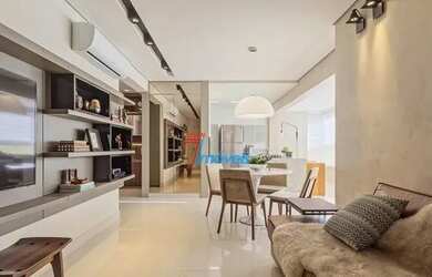 Imagem: O apartamento possui 1 Dormitório, 3 Banheiros, 2 Vagas na